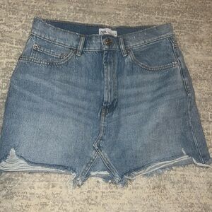 ZARA DENIM MINI SKIRT